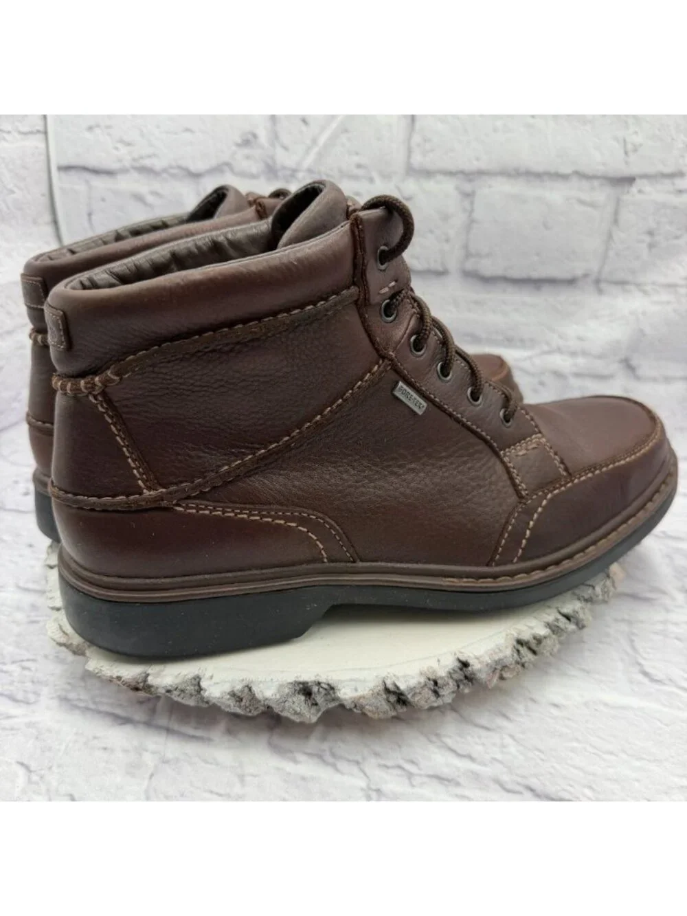 Clarks Active Air Goretex Boots Mens 12 M Brown Leather Shoes Casual Chukka